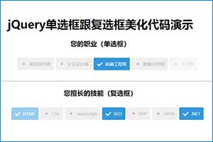 jQuery单选框跟复选框美化