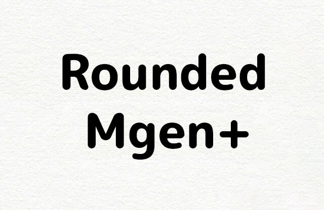 Rounded Mgen+字体