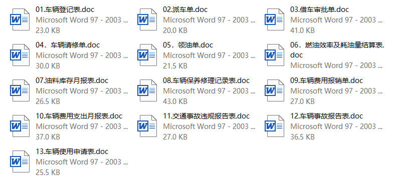 企业车辆管理表格 - 企业管理表格