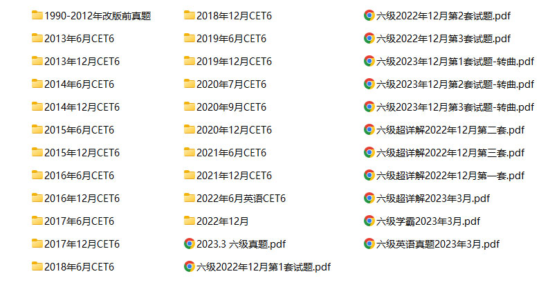 大学英语六级1990-2023历年真题及答案解析