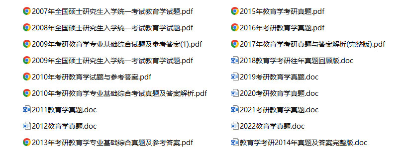 教育学考研历年真题合集