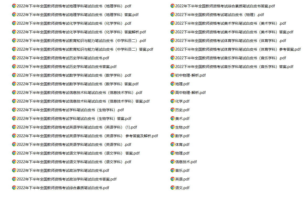 中学教师资格证考试各学科重点白皮书