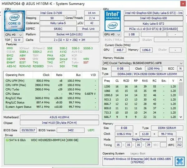 免费硬件检测工具HWiNFO绿色版 一款超级稳定的老牌专业硬件检测工具