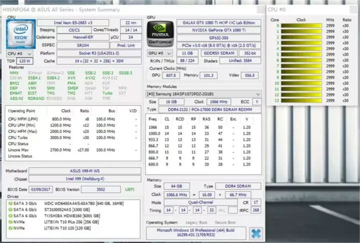 免费硬件检测工具HWiNFO绿色版 一款超级稳定的老牌专业硬件检测工具