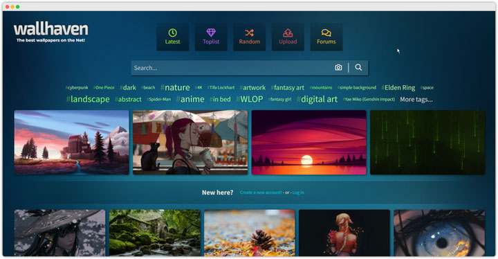 Wallhaven  一款免费的高质量、高颜值Windows壁纸软件