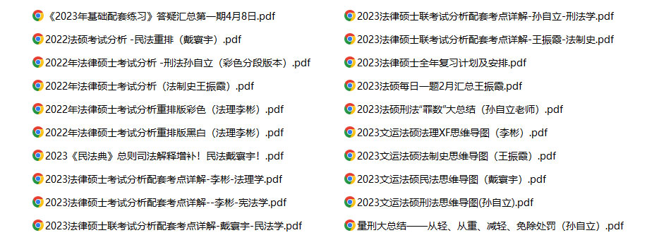 2023法硕考研共享资料