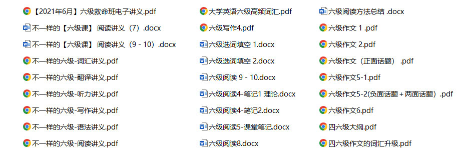 不一样的六级 大学英语六级救命资料