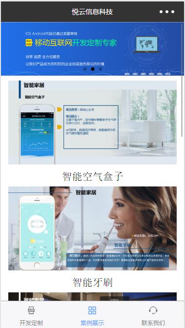 信息科技公司展示小程序